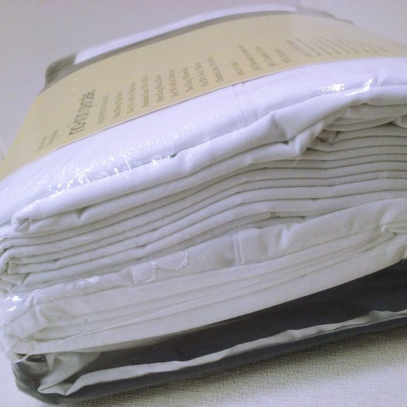 Vintage 80s Deadstock Westpoint Stevens 4-pc KING Sheet Set Bold Navy Stripe - Picture 9 of 9